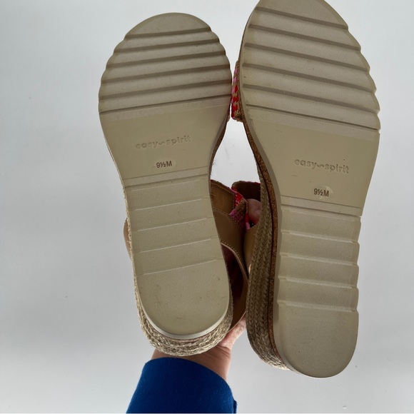 Easy Spirit Susana Wedge Sandals Pink Multi Slingback - Size 9.5 - Picture 10 of 13